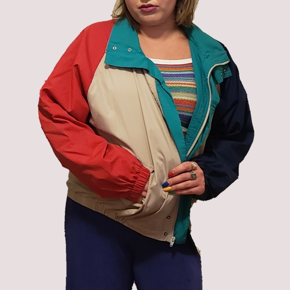 Christian Dior Color Block Windbreaker